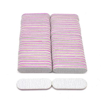 50/100/200 Pcs Sandpaper Professional Nail Files UV Gel Polish Remover Manicure Files Grey Sanding 100/180 DIY Tools(50 Pcs-6cm)