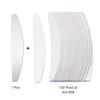 100 Pcs/Lot Replacement Nail Files 80/100/180/240 Grit Half Moon Grey Sandpaper Pads with Metal Handle Removable Durable Files(80 Grit) view 2