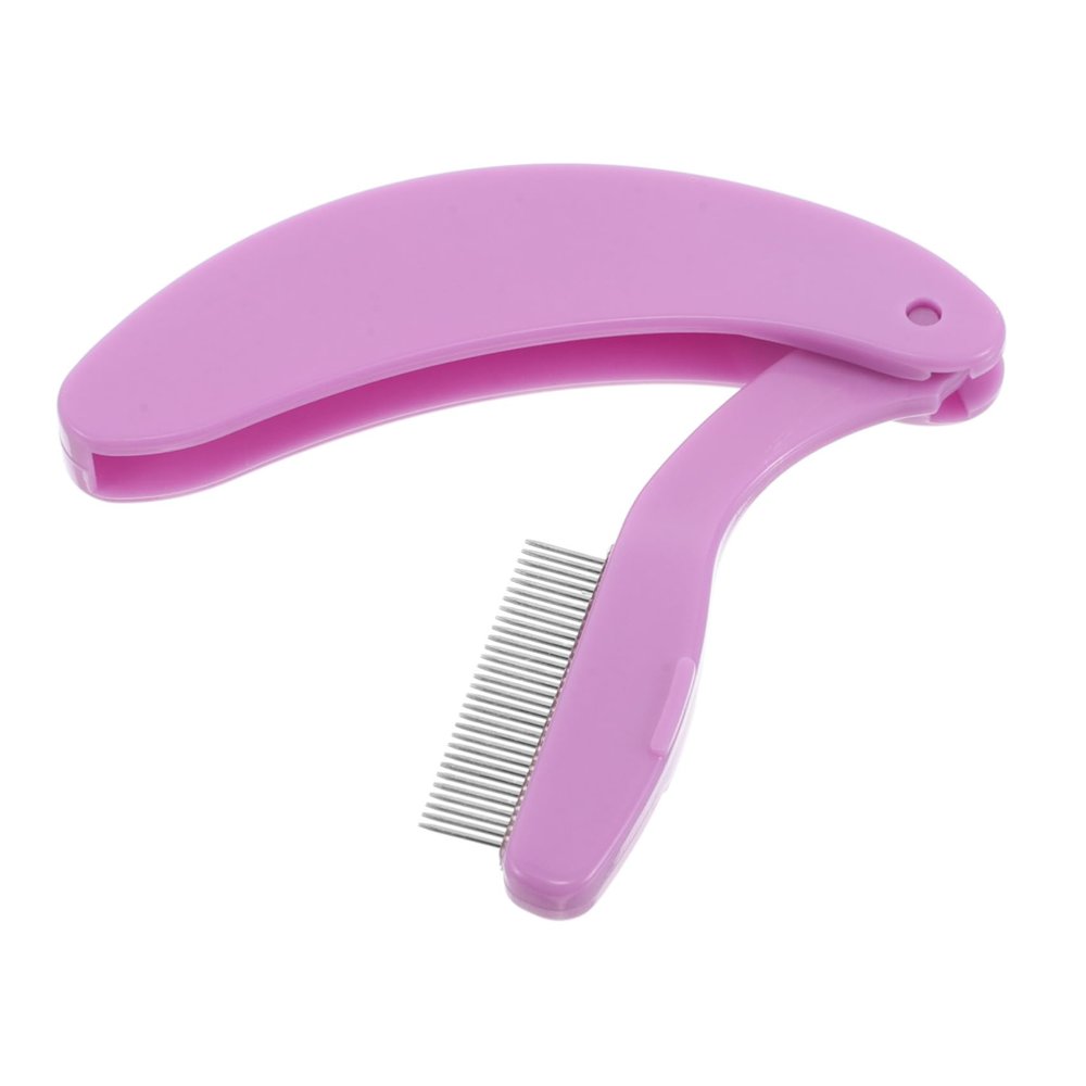 Ipetboom Eyebrow Separator Comb and Eyelash Tool Folding Design for Eyebrow and Eyelash Grooming Portable Dual-Purpose Curved Shape for Comfortable Use for Travel