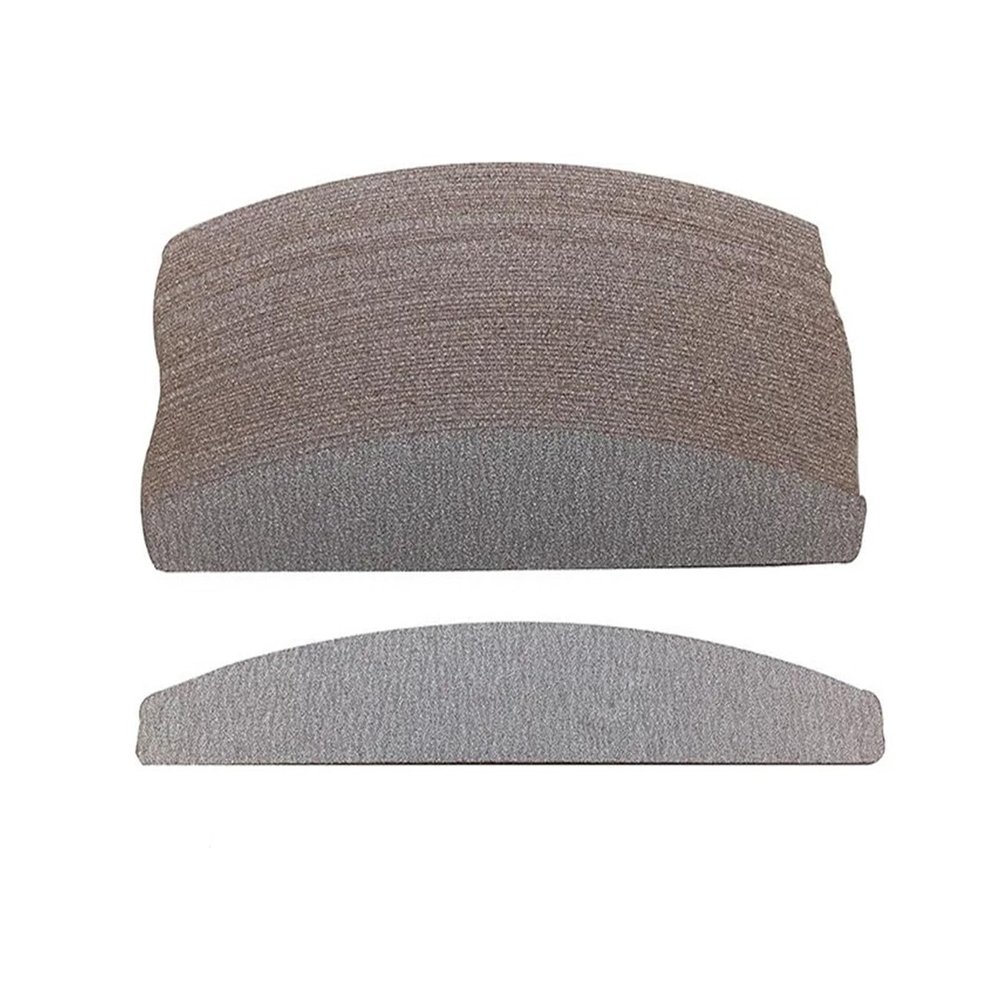 100PCS Grey Removalble Pads with 1PC Stainless Steel Handle Replacement Sandpaper Pads Nail File(100 Grit-1PCS Metal)