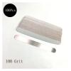 100pcs/lot Professional Nail File Replacement 100/180/240 Gray Sandpaper Metal Handle Double-Sided Buffer Nail File(100 Grit with Metal) view 2