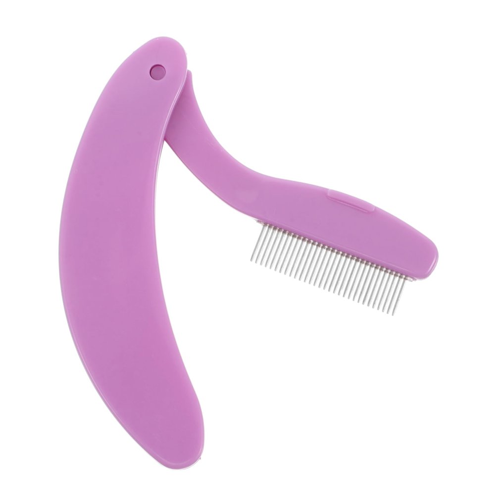 NOLITOY Metal Eyelash Comb and Eyebrow Brush Dual-function Grooming Tool for Lashes and Brows and Compact Design for Travel Curved Shape for Comfort