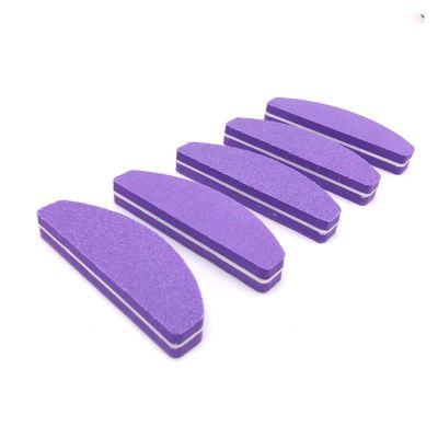 20Pcs/Lot Sponge Nail File 100/180 Sandpaper Colorful Nagel Buffer Tools(Purple)
