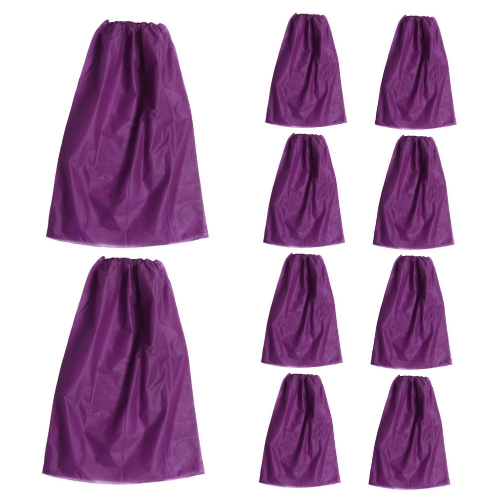 DEARMAMY 10pcs Women's Disposable Bath Wrap Spa Robe Bathrobe Gauze Robe Towel Wrap Skirt for Ladies Purple