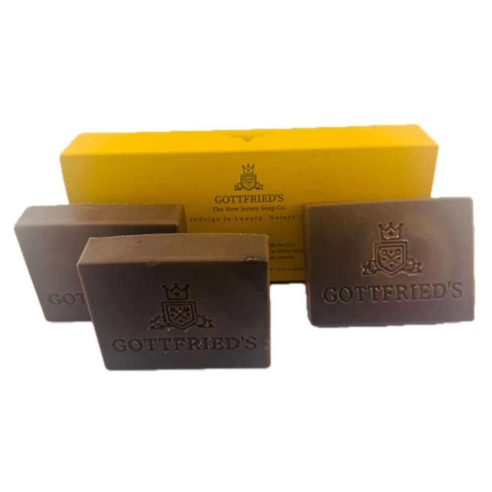 Gottfried's | Frankincense & Myrrh, Handcrafted Soap, Shea butter. Coconut butter. Organic coconut oil. Extra virgin olive oil, for an extended time please allow it to dry between uses (3 Pack)