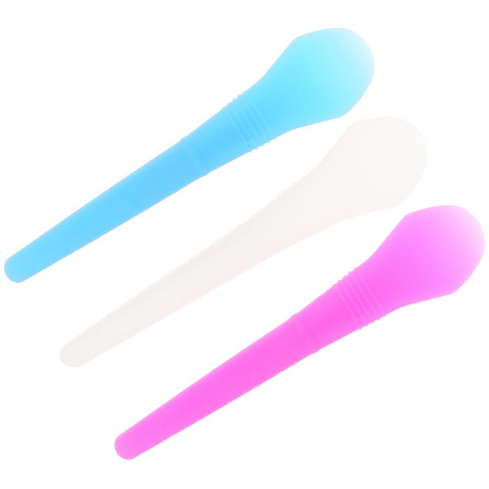 Homoyoyo 3pcs Silicone Mask Brush Facial Mask Applicator Skincare Tool Makeup Blending Brush Safe Skin-friendly