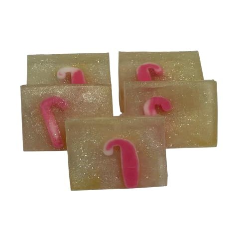 Bathe in Luxury Soap Bar - Candy Cane, Soap, Skin Cleansing Agent, Refreshing Peppermint Scent, All Ages, Unisex