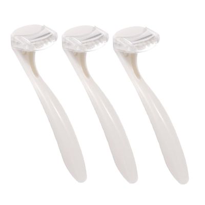 NOLITOY 3pcs Portable Manual Hair Removal Razor for Women Compact Trimmer for Underarms and Intimate Areas Skin-Friendly Design for Sensitive Skin Reusable Face Razor