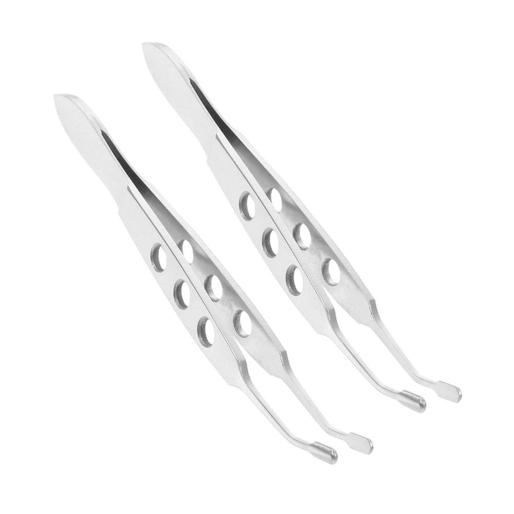 AUTSUPPL 2pcs Massage Tweezers Precision Stainless Steel for Meibomian Gland Travel Use for Personal Salon Treatments