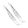 AUTSUPPL 2pcs Massage Tweezers Precision Stainless Steel for Meibomian Gland Travel Use for Personal Salon Treatments view 1