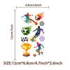 10 Sheets Soccer Temporary Tattoos Stickers, Sports Birthday Party Favors, Cute Cartoon Decoration Sticker Gifts for Adult Home Activity Prizes Carnival Christmas Rewards view 4