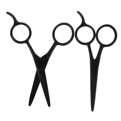 PartyKindom Multi-purpose Grooming Scissors for Men 2 Piece Set Eyebrow Trimmer Mustache Scissors Precision Cutting Lightweight for Home On-the-go