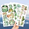 10 Sheets Frog Temporary Tattoos Birthday Themed Party Supplies Decoration Favors Cartoon Cute Animal Sticker for Kids Boys Home Activity Class Prizes Carnival Christmas Rewards view 3