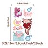 10 Sheets Axolot Temporary Tattoos Stickers, Cartoon Cute Animal Sticker for Adult, Cute Axolotl Vinyl Waterproof Stickers for Water Bottle,Laptop,Phone,Skateboard view 2
