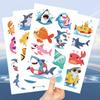 10 Sheets Shark Temporary Tattoos Stickers Birthday Themed Party Supplies Decoration Favors Cartoon Cute Animal Sticker view 2
