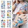 10 Sheets Shark Temporary Tattoos Stickers Birthday Themed Party Supplies Decoration Favors Cartoon Cute Animal Sticker view 3