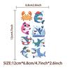 10 Sheets Shark Temporary Tattoos Stickers Birthday Themed Party Supplies Decoration Favors Cartoon Cute Animal Sticker view 4