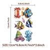 10 Sheets Ocean Animal Temporary Tattoos Birthday Themed Party Supplies Decoration Favors Cartoon Cute Animal Sticker, Home Activity Prizes Carnival Christmas Rewards view 2
