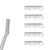 Facial Razor Replacement Blades Be suitable for Twee zerman Stainless steel blade.Pack of 5(No handle included) view 1