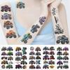10 Sheets Monster truck Temporary Tattoos Birthday Themed Party Supplies Decoration Favors Cartoon Cute Sticker for Kids Boys Home Activity Class Prizes Carnival Christmas Rewards view 3