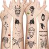10 Sheets Dragon Temporary Tattoo (70+PCS) Black Themed Party Supplies Decoration Favors Cartoon Cute Sticker for Youth Activity Class Prizes Carnival Christmas Rewards view 1