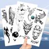 10 Sheets Dragon Temporary Tattoo (70+PCS) Black Themed Party Supplies Decoration Favors Cartoon Cute Sticker for Youth Activity Class Prizes Carnival Christmas Rewards view 3