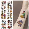 10 Sheets Pirate Temporary Tattoo(70+PCS) Fake Neverland Pirated Cannon Powder Jake Captain Tattoo Body Sticker for Birthday Party Favors Supplies Party Bag Filler view 2