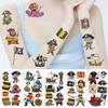 10 Sheets Pirate Temporary Tattoo(70+PCS) Fake Neverland Pirated Cannon Powder Jake Captain Tattoo Body Sticker for Birthday Party Favors Supplies Party Bag Filler view 4