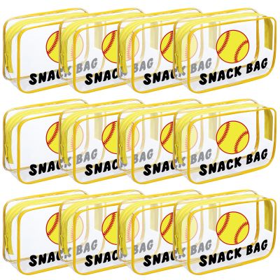 Yeyeplum 12 Pcs Softball Snack Bags for Team Cosmetic Bag Gifts