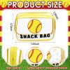 Yeyeplum 12 Pcs Softball Snack Bags for Team Cosmetic Bag Gifts view 3