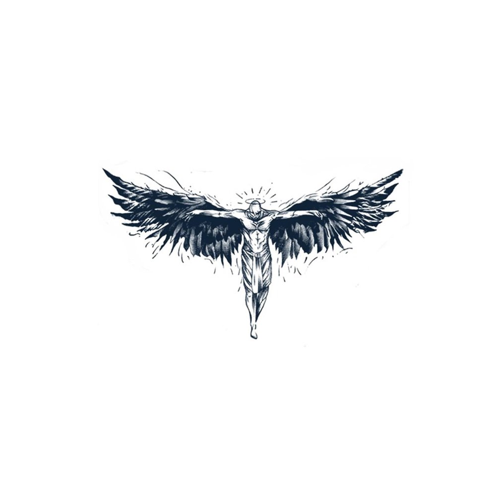 2pcs Chest Wings Juice Tattoo Stickers for Men and Women, Semi-Permanent Tattoos, Realistic Fake Tattoos, Lasts 7-15 Days Waterproof Non-Reflective Non-Toxic Temporary Tattoos