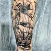 2pcs Compass Earth Sailboat Juice Tattoo Stickers for Men and Women, Semi-Permanent Tattoos, Realistic Fake Tattoos, Lasts 7-15 Days Waterproof Non-Reflective Non-Toxic Temporary Tattoos view 2