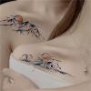 2pcs Clavicle Mountain and Sea Juice Tattoo Stickers for Men and Women, Semi-Permanent Tattoos, Realistic Fake Tattoos, Lasts 7-15 Days Waterproof Non-Reflective Non-Toxic Temporary Tattoos view 1