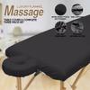 12 Pcs/4 Sets Massage Sheet Set, Premium Facial Bed Cover Includes Flat and Fitted Sheets with Face Cradle Cover Wrinkle-Resistant, for Massage Tables, Includes Pad and Face Rest Covers (Black) view 3