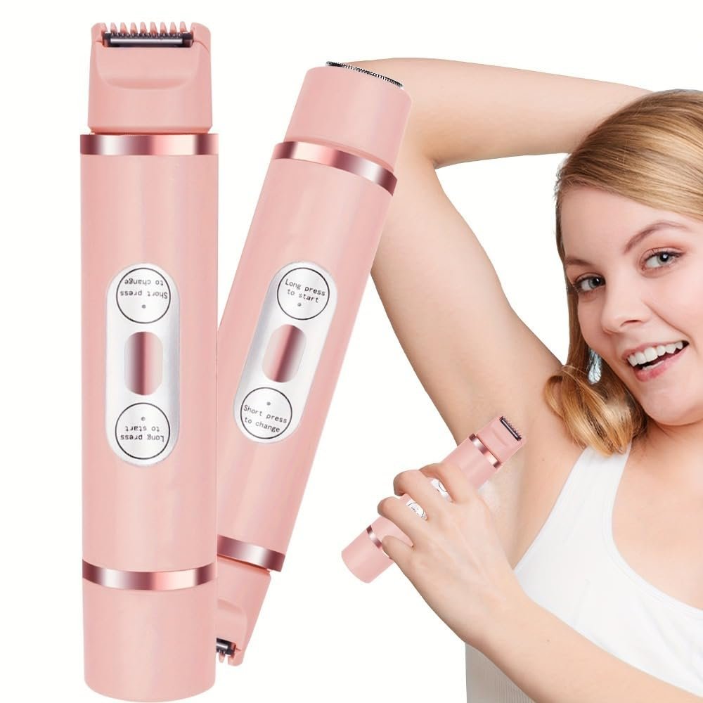 Favorable Shaver - Quick Hair Removal, Comfort 2 in 1 Electric Lady Dual Head Shaver Women, Wet and Dry, Say Goodbye to Skin Irritation, Slow Hair Regrowth (Pink)