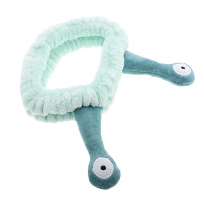 PLAFOPE Face Wash Headband Women Snail Headband Skincare Hairband Soft Plush Green