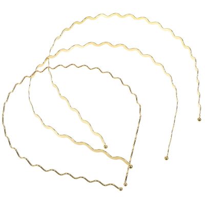 PartyKindom 3pcs Thin Metal Hairbands for Women Elegant Headbands for Outdoor Activities Accessories for Weddings Birthdays and Anniversaries Style