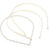 PartyKindom 3pcs Thin Metal Hairbands for Women Elegant Headbands for Outdoor Activities Accessories for Weddings Birthdays and Anniversaries Style view 1