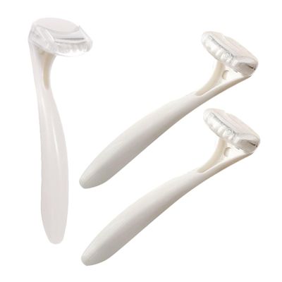 BIUDECO 3pcs Manual Shave Knife for Women Facial Hair Remover Body Hair Trimmer Compact Mini Razor for Travel Replacement Razor Heads