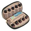 LUXJA Essential Oil Organizer -Holds 10 Bottles (5ml-15ml, Also Fits Roller Bottles), Travel Case for Essential Oils with Zipper Pockets (Bag Only), Black view 1