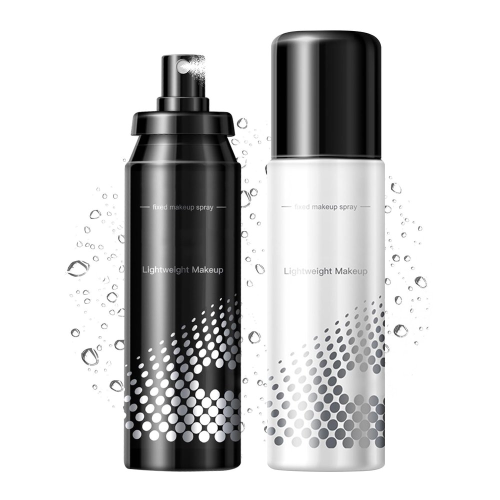DuoZeng 2PCS Waterproof Setting Spray for Makeup,Oil Control Makeup Setting Spray for Face,Lightweight Hydrating Fixing Face Mist,Long Lasting Smudge Proof Matte Glossy Make Up Finishing Facial Mist