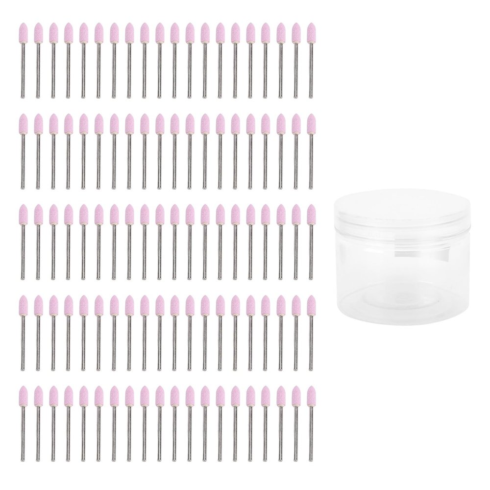100 Pcs Quartz Tungsten Steel Nail Drill Bit, Manicure Bits, Nail Cone Bit, for Shaping and Filing, for Nail Decoration, Polish Removal and Shaping