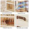 A stackable desktop organizer with drawers and compartments, ideal for storing cosmetics, beauty tools, jewelry, and school supplies in a student dorm. Features a convenient magnetic door handle. view 4