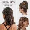 300 Pcs Bobby Pins Brown for Women and Girls, Reusable Invisible Wave Non Slip Brown Hair Pins, 2Inches Bulk With Storage Box view 4