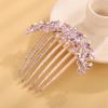 Aimimier Dainty Crystal Hair Comb Sparkly Butterflies Rhinestone Inlaid Hair Side Combs Vingtage Hair Clip Boho Wedding Hair Accessories for Women (Purple) view 2