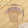 Aimimier Dainty Crystal Hair Comb Sparkly Butterflies Rhinestone Inlaid Hair Side Combs Vingtage Hair Clip Boho Wedding Hair Accessories for Women (Purple) view 3