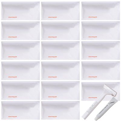 20Pack Individually Wrapped Hotel Disposable Razors Kit With Shave Cream; Travel Manual Razor Toiletries Amenities;Multipurpose Guest Shaving Razor Set for Home Hotel Travel