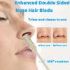 Nose Hair Trimmer Kit - 5 Pieces Nasal Hair Clippers and Trimmer | 2 in 1 Manual Nose Cutter Tool Nostril Remover, Grooming Trimmer Cutter for Men and Women Ear and Eyebrow view 2