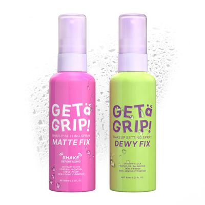 LZYLLS 2PCS Dewy and Matte Setting Spray,Long-lasting Makeup Setting Spray for 12 HR Wear,Hydrating Oil Control Face Makeup Mist Set,Waterproofing Facial Mist for Natural Finish, 2.03 Fl Oz