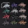 Teyglen Opal Crystal Wedding Barrette Bridal Rhinestone Hair Clips for Women Side Headpiece Decorative Hair Accessories Jewelry for Festival Party Prom Head Piece (Opal) view 4
